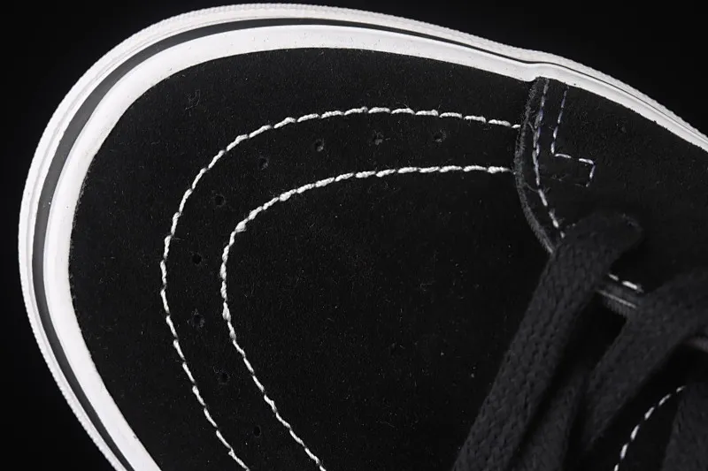 All Categories Vans Vans Series Vans Mid Vans China Velvet Vans Sk8-Mid Pro Vans Black Velvet White Striped Mid-top Casual Sneakers VN0A347UY28